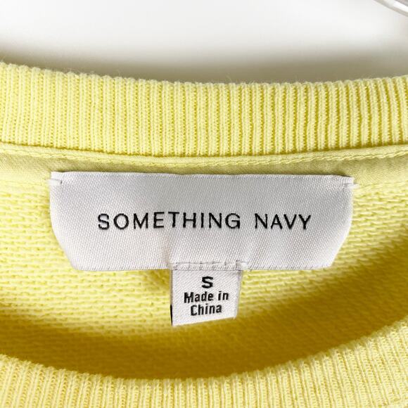 Something Navy Ombre Yellow Something To Smile In Sweatshirt Womens Size Small - Picture 6 of 11